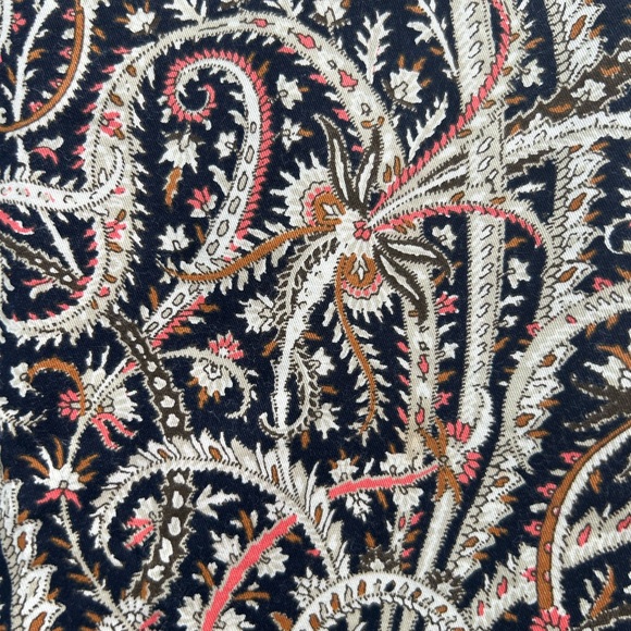 J. CREW Pencil Skirt Sz 6 Feather Paisley Print Navy Blue Multi No. 2 Office - Picture 7 of 13